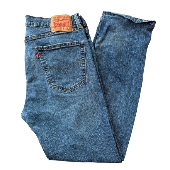 Levi Strauss Signature Other - Levi Strauss 505 Mens Blue Wash Straight Fit Denim Jeans Size 36x32‎